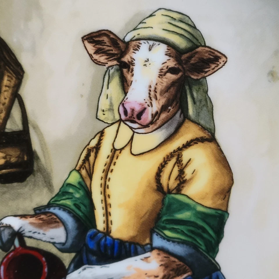 Rachel Kozlowski West Elm  Dapper Animal COW Salad Plate 8.5" New! - Image 2 of 4