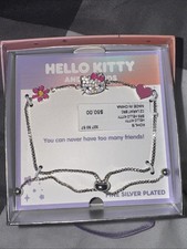 Hello Kitty And Friends Flower Crystal Charm Fine Silver Plated Bracelet