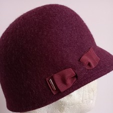 NEW TED BAKER WOOL BOW  peak hat cap cloche riding retro vintage 20s: WITH TAGS
