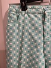 BILL BLASS JEANSWEAR LADIES PETITE GREEN WHITE POLKA DOT 5 POCKET CAPRIS Sz 14P — photo 2