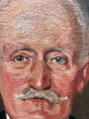 Impressionist Christian Aigens 1870-1940 Herrenporträt Ölgemälde 1917 datiert  - Bild 7 von 13