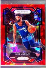 2023-24 Prizm Mike Miles Jr. Prizms Red Ice RC #295 Mavericks