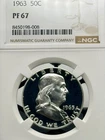 1963 Franklin Half Dollar 50C NGC PF67 Proof 90% Silver Strong Contrast