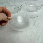 Pyrex 464 Scalloped Glass Custard Cup Ramekin 10oz Set Of 3