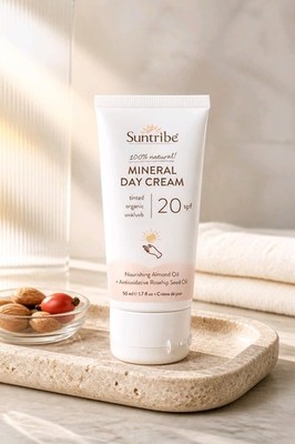 Mineralische Bio-Tagescreme LSF20 - Getönt 50ml | SUNTRIBE 