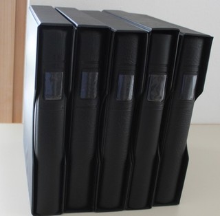 5x Lindner Ringbinder in schwarz mit Schuber Wender und Deckblatt neuwertig