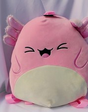 Squishmallows Pink Archie the Axolotl Backpack Adjustable