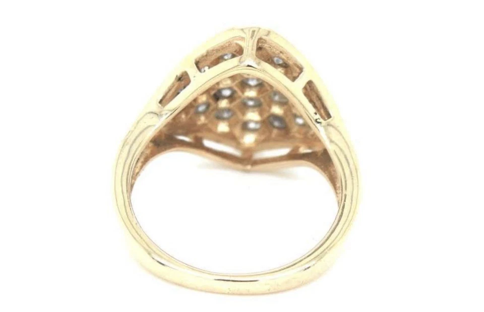 14kt Yellow gold pave diamond ring .50 ctw  - Image 4 of 4