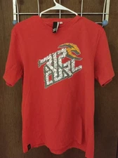 Rip Curl Retro T-shirt Men's M  Meidum Vintage Red Print Logo