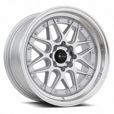 Vors Wheels Rim Vr7 16x8 4x108 Et20 73.1cb Silver Machine Face Lip Chrome Rivet