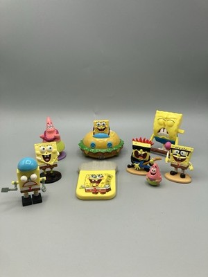 SpongeBob SquarePants 10 pc. TOY LOT Figures Toppers Krabby Patty Car Patrick