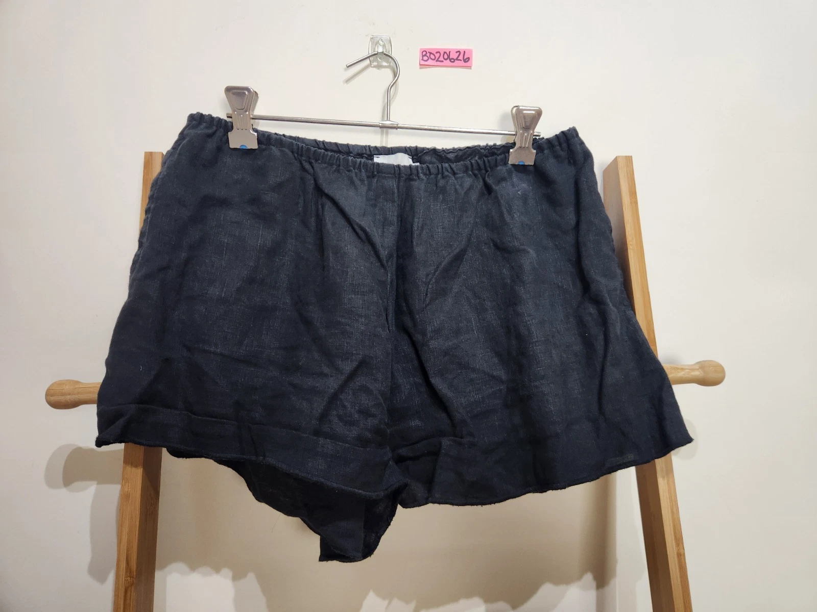 Deiji Studios Black Linen Shorts S/M