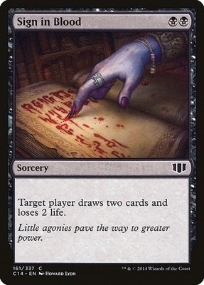 MTG - Sign in Blood - Commander 2014 - Magic the Gathering