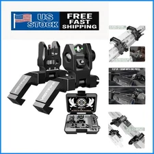 Durable 45° Offset Iron Sights - Fiber Optic with Tool-Free Windage Adjustment