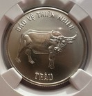 100 Dong 1986 Vietnam NGC MS68 Water Buffalo Silver Coin (1871)