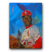 Bob Gibson #33 Art Card Limited 22/50 Edward Vela Signed (St. Louis Cardinals)