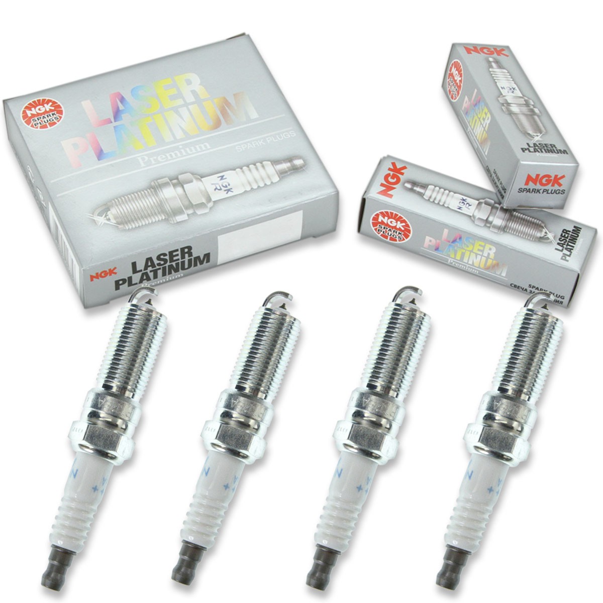 4 pcs NGK Laser Platinum Spark Plugs for 2008-2015 Mazda 5 2.3L 2.5L L4 - vd