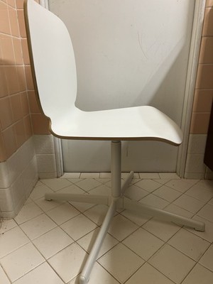 IKEA Svenbertil Baltsar Swivel Chair White Adjustable Home Office