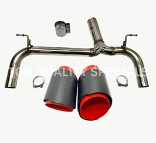 BMW F30 F32 335i 435i 2012-2016 BLACK Carbon Fiber Axle Back Muffler Exhaust KIT