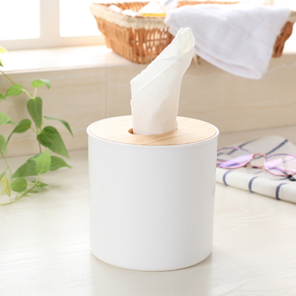 Removable Plastic Tissue Box Stylish Organizer For Home Office