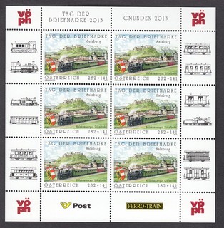 ÖSTERREICH MiNr. 3087 Tag der Briefmarke (2013) Kleinbogen postfrisch