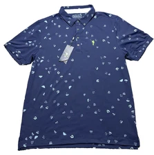 William Murray Men's Size Large Blue Short Sleeve Polo Golf Shirt New