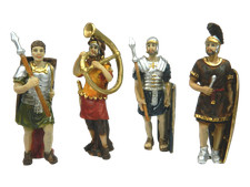 Scena Presepe Pasqua Soldati Romani Cm 9 Pastori Pasquali Guerriero Diorama
