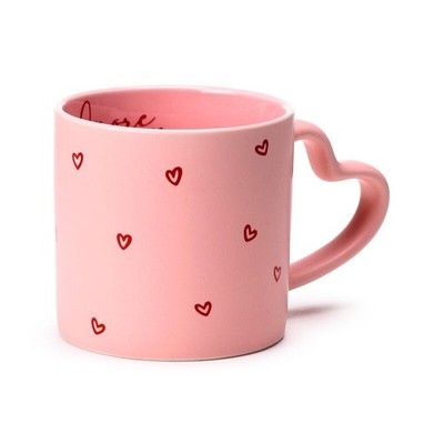 AMORE LOVE HERZFÖRMIGER GRIFF VALENTINSTAG KAFFEEBECHER TASSE NEU GESCHENKBOX