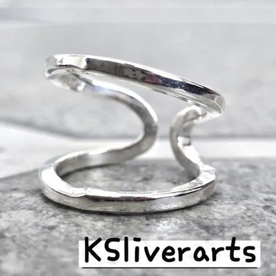 Splint Knuckle Ring 925 Silver Statement Both Ring Arthritis Ring Simple Midi Ri