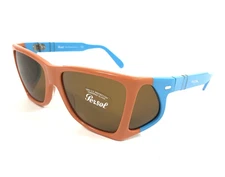 JW Anderson x Persol Sunglasses 0009 1150/33 Orange Blue Frames w/ Brown Lenses