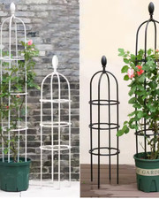 Outdoor Garden Metal Obelisk Climbing Plant Support Frame Trellis DIY  Vines UK