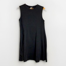 ASOS little black midi Dress sleeveless sheath size 16 Stretchy LBD