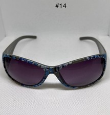 Blue Pattern Wrap Sunglasses   UV Protection   Comfortable Sport Style