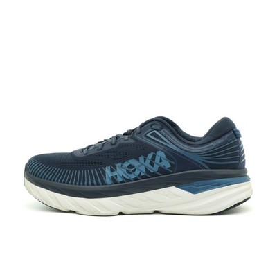 Hoka One Herren Bondi 7 Sneaker Blau Mesh Low-Top ämpfung Laufschuh EU 48