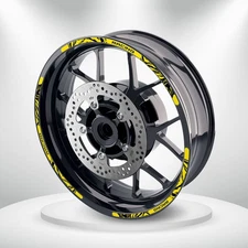 Yellow 17'' Rim Wheel Sticker Decal Strip Tape W01B For Honda VFR800 VTEC