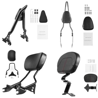 Uimoso Adjustable Motorcycle Backrest Sissy Bar for Harley-Davidson/Honda Rebel