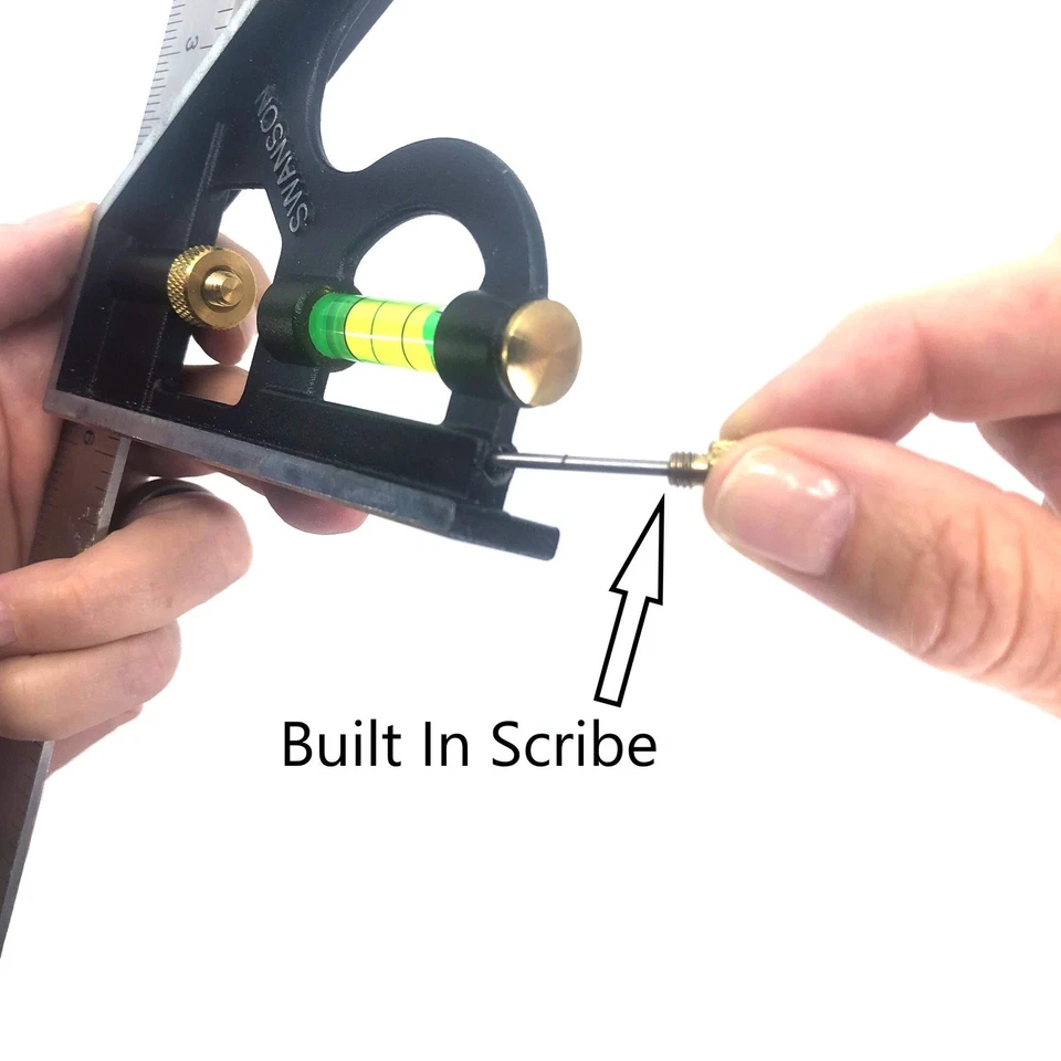 Swanson 16 Inch Combination Square Stainless Steel Durable Multi Tool Level - Image 4 of 4