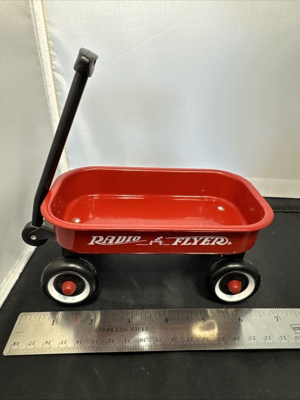 Radio Flyer Wagon Miniature For Dolls Plush Play Display 7 Inch Long