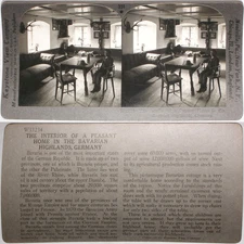 Keystone Stereoview In Home, Bavarian Highlands, Germany From Rare 1200 Set #331
