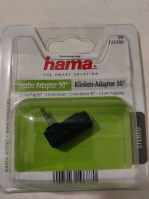 Hama Audio 90° Winkeladapter Klinke 2,5mm/3,5mm M/W Stereo Kupplung