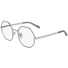 NEW Diane von Furstenberg DVF 8075 014 Charcoal Octagon Eyeglasses 50mm w/ Case