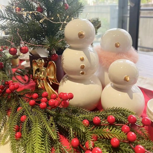 Fonder Mols Snowman Figurines Christmas Decorations Indoor, Snowman Decor - Picture 5 of 7