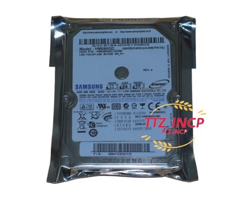 Samsung 80GB HM08HC HM080GC 5400rpm IDE PATA 2.5" HDD For Laptop Hard Drive - Afbeelding 1 van 2