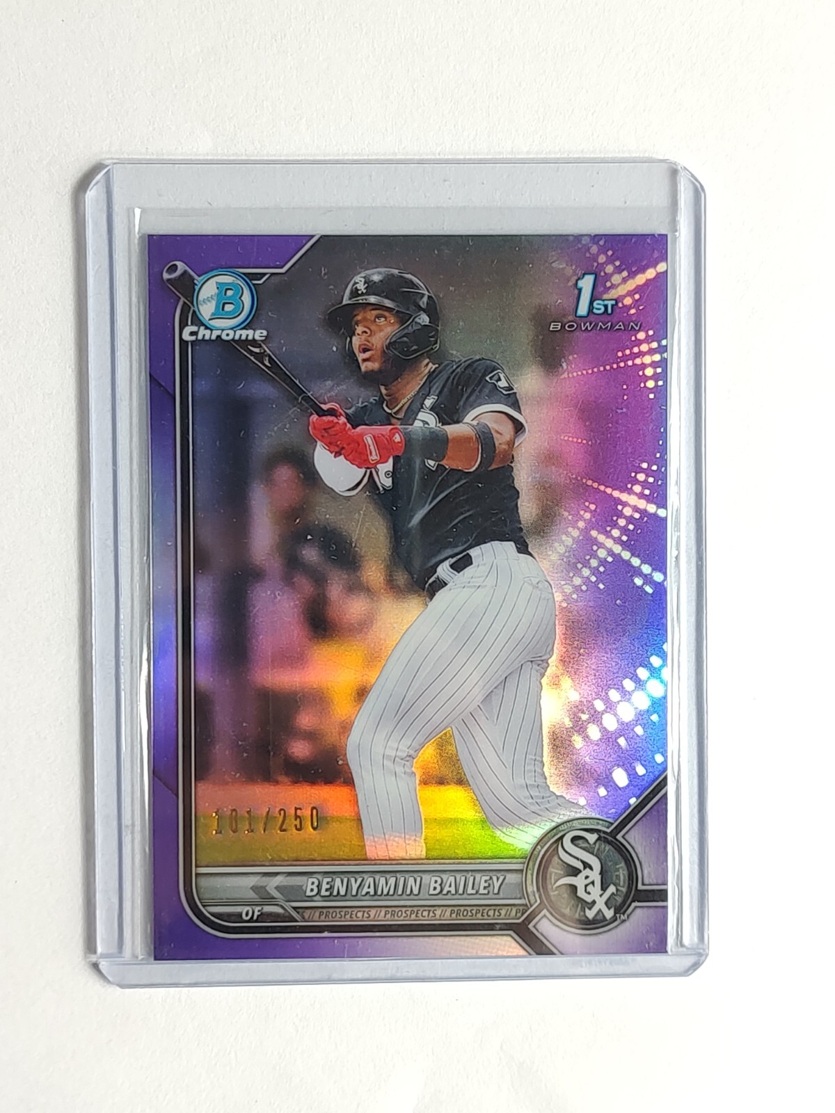 2022 Bowman 1st Chrome #BCP-8 Benyamin Bailey /250 Purple Refractor White Sox