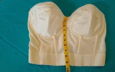 Bra NEW Dominique Intimate Apparel Ivory Satin Bustier Corset 40D