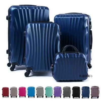 Valigia Fino Set 4Trolley Rigido grande, medio, picco beauty 4 ruote in ABS 2037