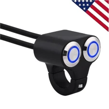 12V 22mm 7/8'' Motorcycle Handlebar Headlight Fog Spot Light Dual on off Switch