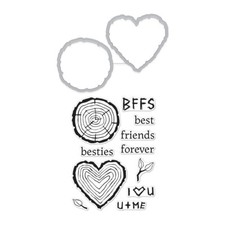 HERO ARTS - ACRYLIC STAMPS N CUTTING DIES - BESTIES
