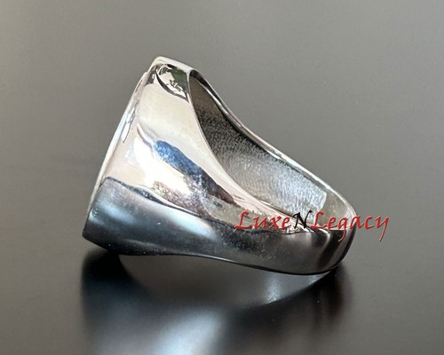 Mercedes Benz Signet Ring 925 Sterling Silver Men's Ring, Silver Mercedes Ring - Picture 6 of 13
