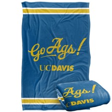 University of California, Davis Go Aggies Stripe Silky Touch Throw Blanket